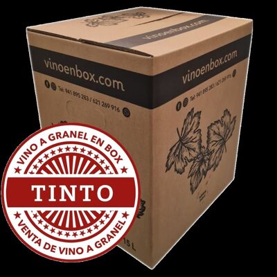 Vino tinto en Bag in box - 15 litros