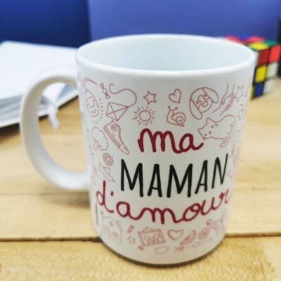 „My Love Mom“ Tasse – Mama Geschenk