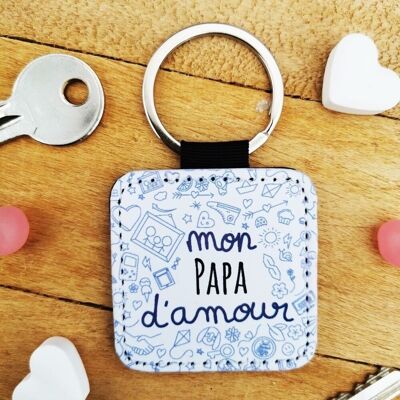 Porte clé "Mon Papa d'amour" - Cadeau Papa