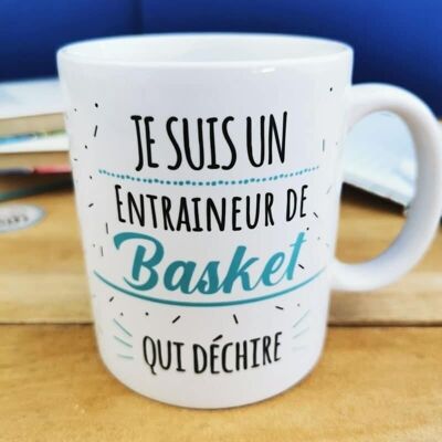 Mug "Je suis un entraîneur de Basket qui déchire" - Cadeau coach de basketball