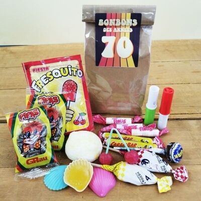 70s retro candy bag