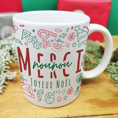 Tazza - "Thank you Nanny - Merry Christmas" (collezione natalizia)