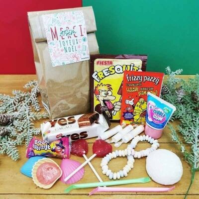 Bolsa de caramelos de los años 80: "Thank you AVS - Merry Christmas" - (Colección de Navidad)