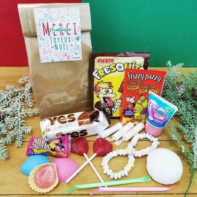 Bolsa de caramelos de los años 80: "Thank you Mistress - Merry Christmas" - (Colección de Navidad)