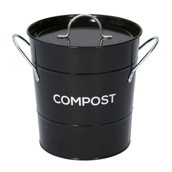 Caddy Company Seau à compost en métal 3,5 L 1