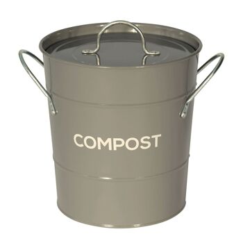 Caddy Company Seau à compost en métal 3,5 L 5