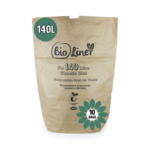 Bioliner 140L Paper Compostable Bags