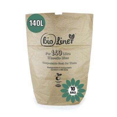 Sacs compostables en papier Bioliner 140L