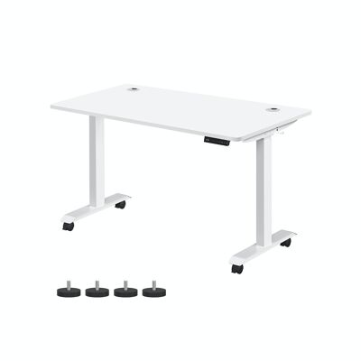 Height adjustable desk with double motor