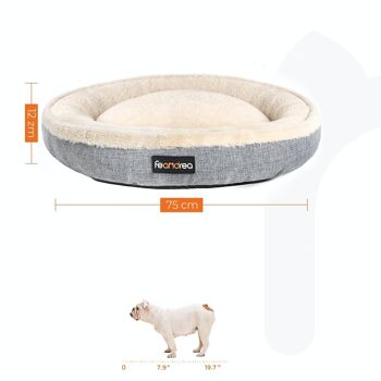 Lit pour chat en forme de beignet 75 cm 8