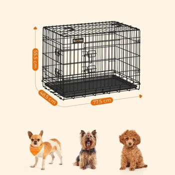 Cage pour chien avec 2 portes 5