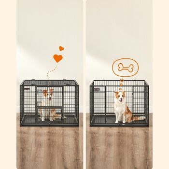 Cage pour chien avec 2 portes 107 x 70 x 74,9 cm 7