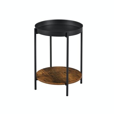 Side table with removable tray