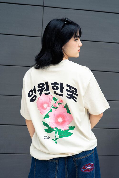 ETERNAL FLOWER BEIGE T-shirt EST X SSEOM