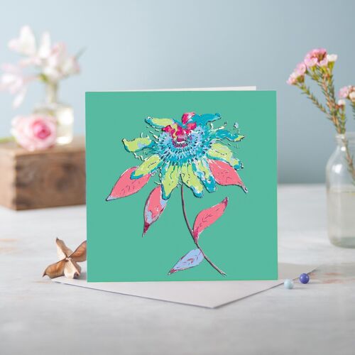 Spring Passion Flower Greeting Card