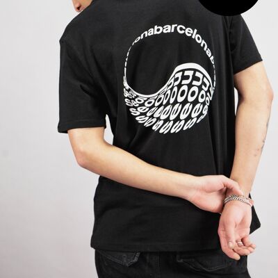 SCHWARZES T-Shirt SEOUL X BARCELONA