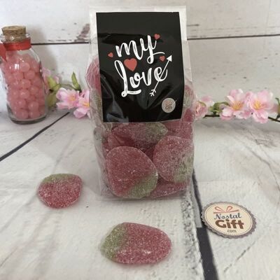 Bolsa de caramelos de amor - Fresa ácida gigante x30 - My Love