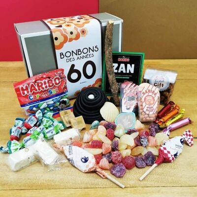caja de dulces de los años 60