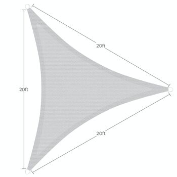 Auvent triangulaire 6,1 x 6,1 x 6,1 m 8