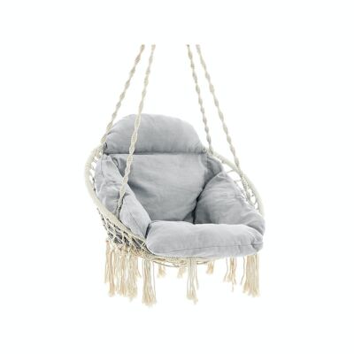 Hanging chair with cushions