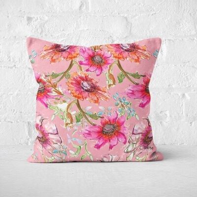 Cottage Floral Pink Cushion