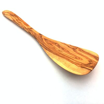 Spatule L. 30 cm légère en bois d'olivier fin fait main