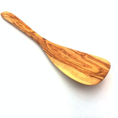 Spatule L. 30 cm légère en bois d'olivier fin fait main