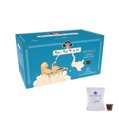 Astuccio 16 Capsules Caffè Compatibili NESPRESSO - Miscela Gusto Forte Raffaella - 80 Gr