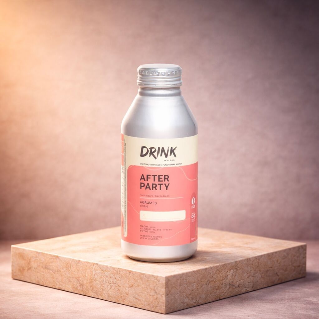 Drink Waters After Party - sans alcool, pour les lendemains de fêtes - 470ml - Bouteille Aluminium