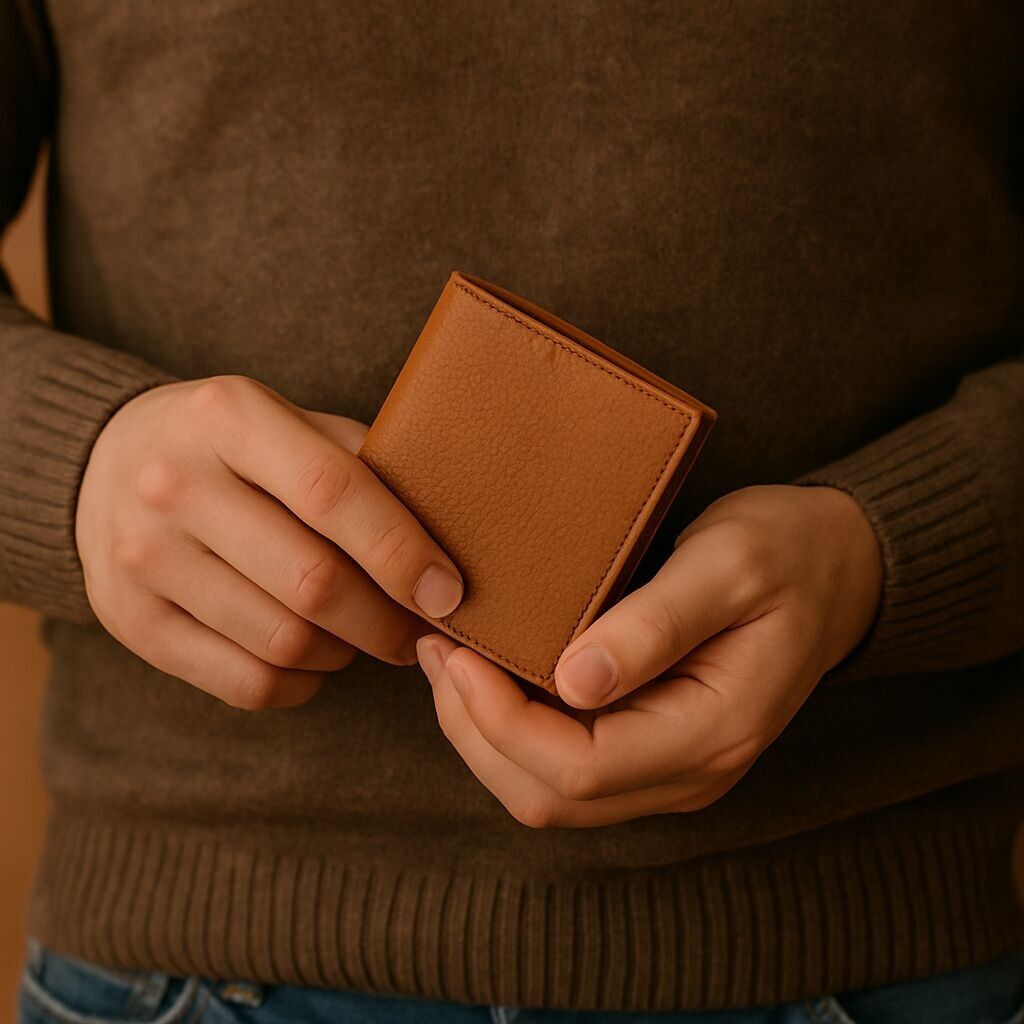 Cartera de piel auténtica hecha a mano - HELIOS