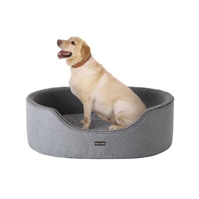 Dog bed with reversible cushion