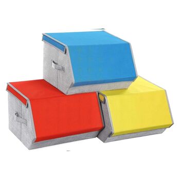 Boîtes de rangement colorées lot de 3 6