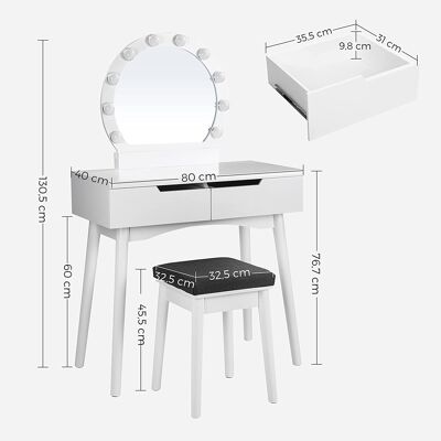 Rural dressing table white