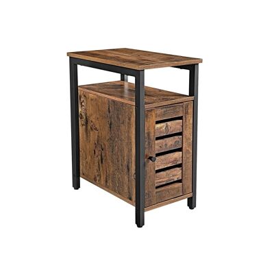 Side table with cabinet industrial look