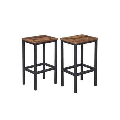Set of 2 industrial style bar stools