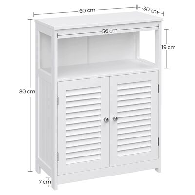 Bathroom furniture with open compartment