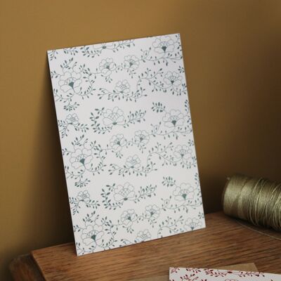 Mathilde Motif Postcard Green-Blue