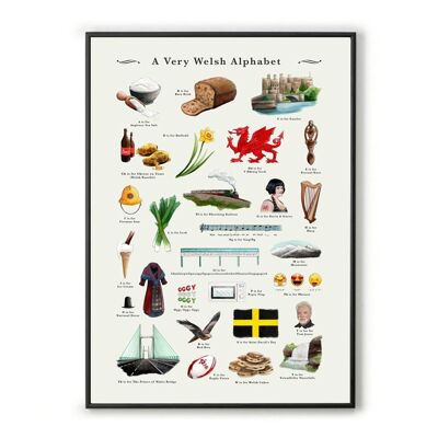 A Very Welsh Alphabet A3 Print (unframed)