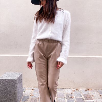 Pantalone Anna - leather spirit - beige -