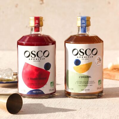 Discovery pack 12 x OSCO 70cl for organic alcohol-free cocktails made in France