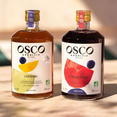 Pack découverte 12 x OSCO 70cl pour des cocktails sans alcool bio et faits en France