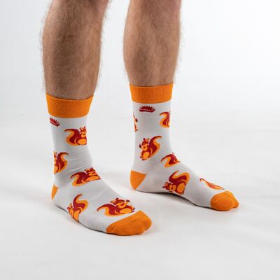 RED SQUIRREL BAMBOO SOCKS