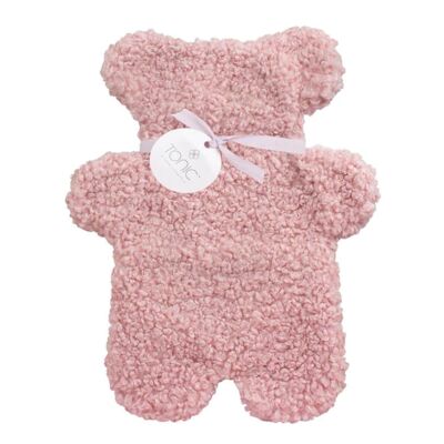 Tonic Boucle Rose Quartz Bear Hot Water Bottle