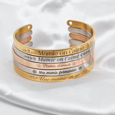 Set of Granny bracelets n°1 | Lot of 5 rushes engraved with message