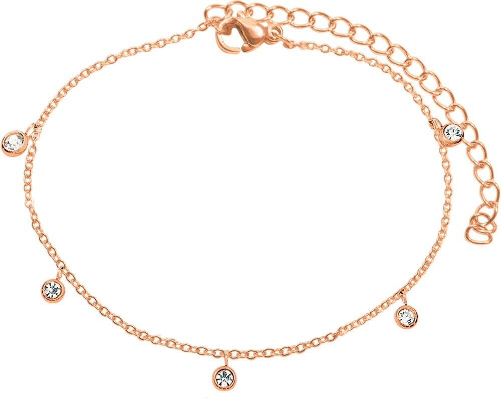 Pulsera con 5 piedras de color rosa