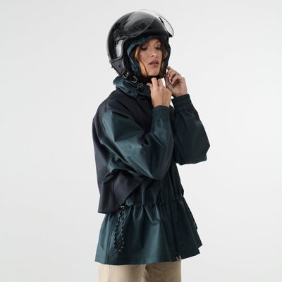 SASHA windbreaker - Bottle green & Navy blue