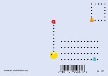 Carte postale Pac Man anniversaire 1 niveau supérieur 2
