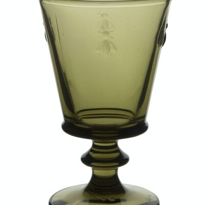 Abeille wine glass olive green H14.1 24cl
