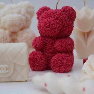 Osos de peluche de rosas rojas