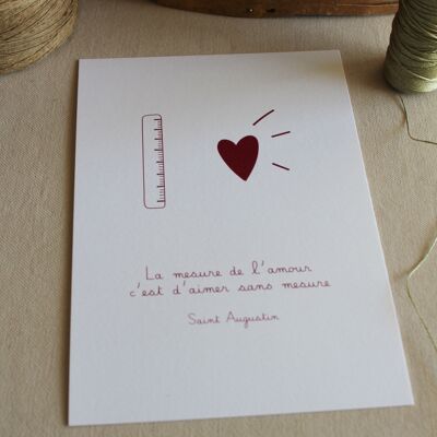 Large Postcard Amour St Augustin A5